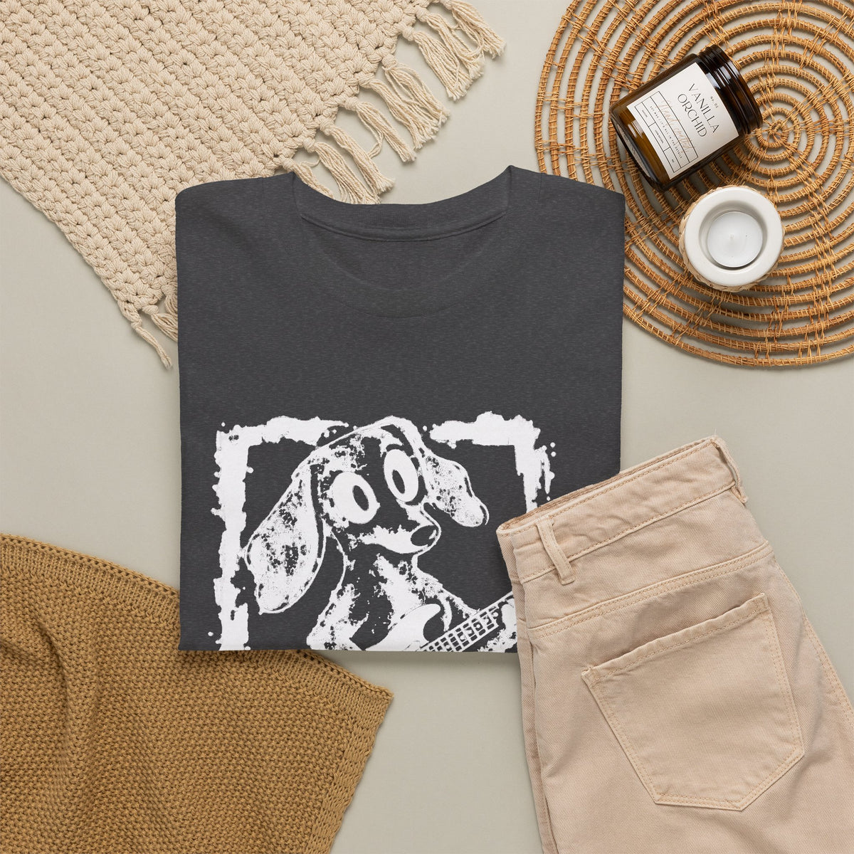 Rock Star French Bulldog Shirt, Rock and Roll Dog Tee