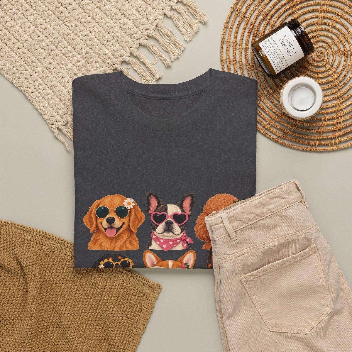 Retro Dog Shirt, Cool Dogs Sunglasses Tee