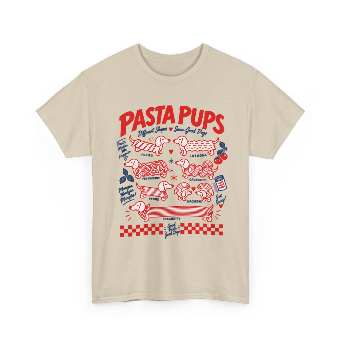 Pasta Pups Shirt, Funny Wiener Dog Tee