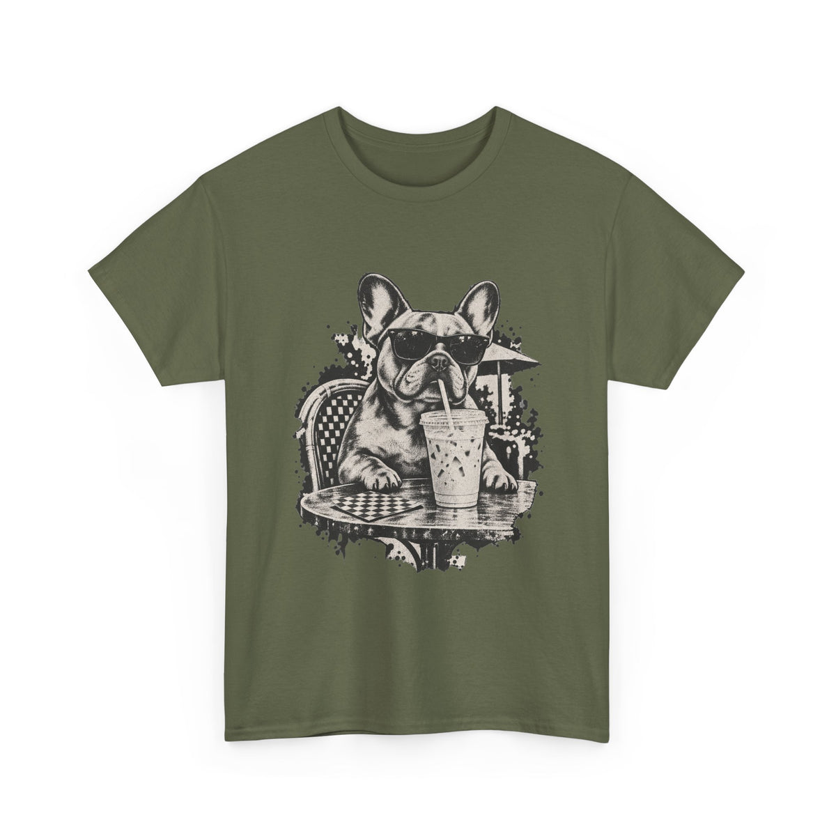 French Bulldog Iced Coffee T-Shirt