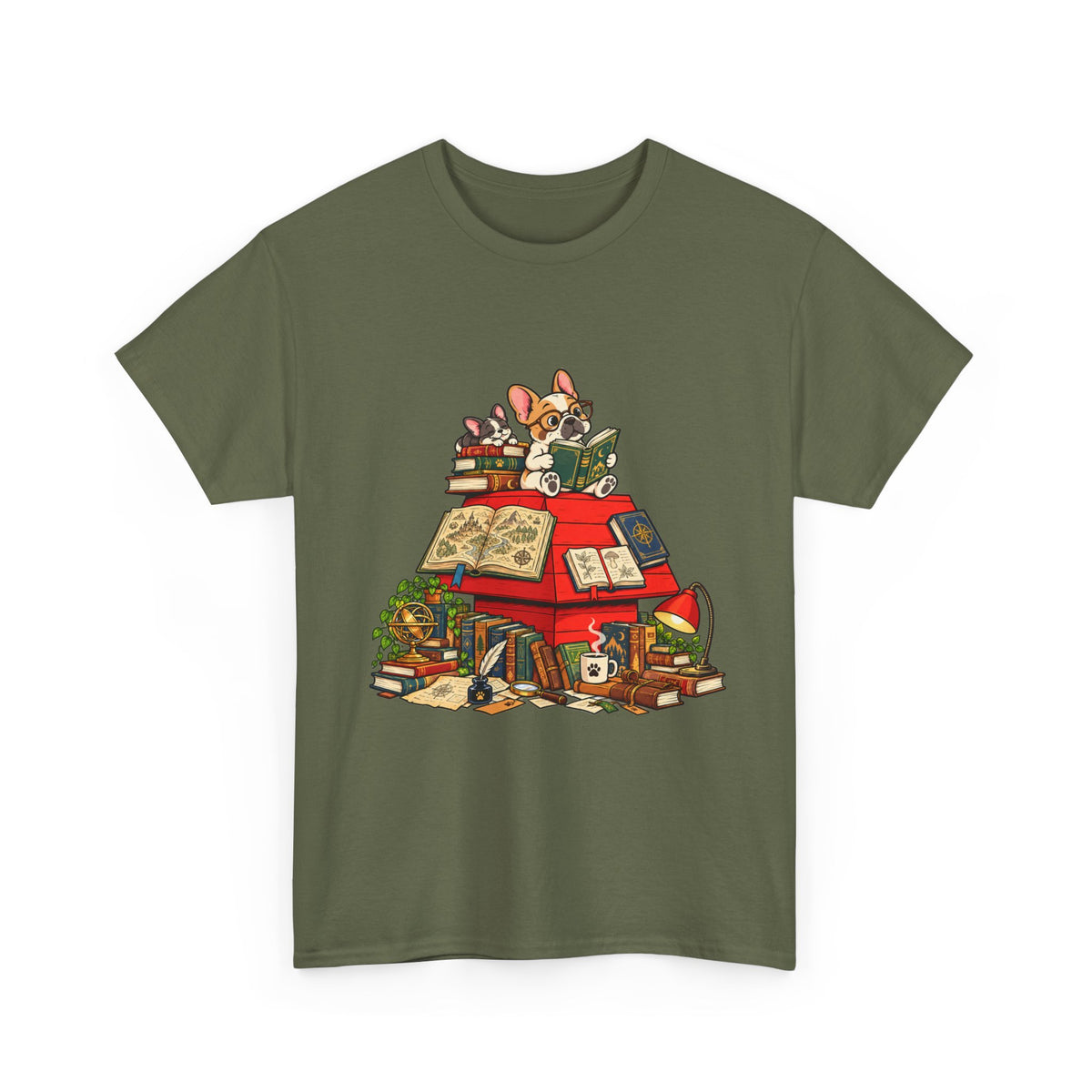 French Bulldog Bookworm T-Shirt