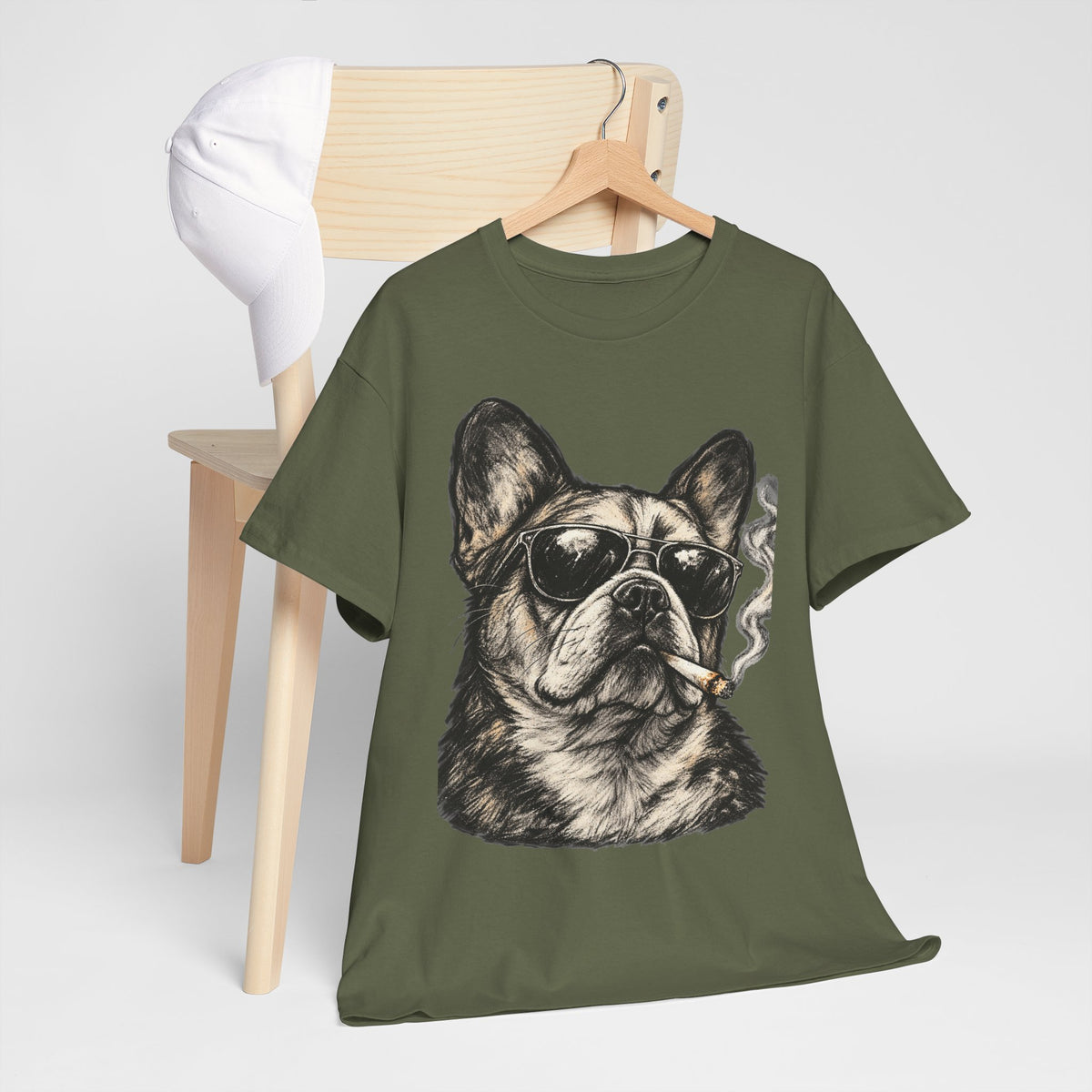 Smoking French Bulldog T-Shirt