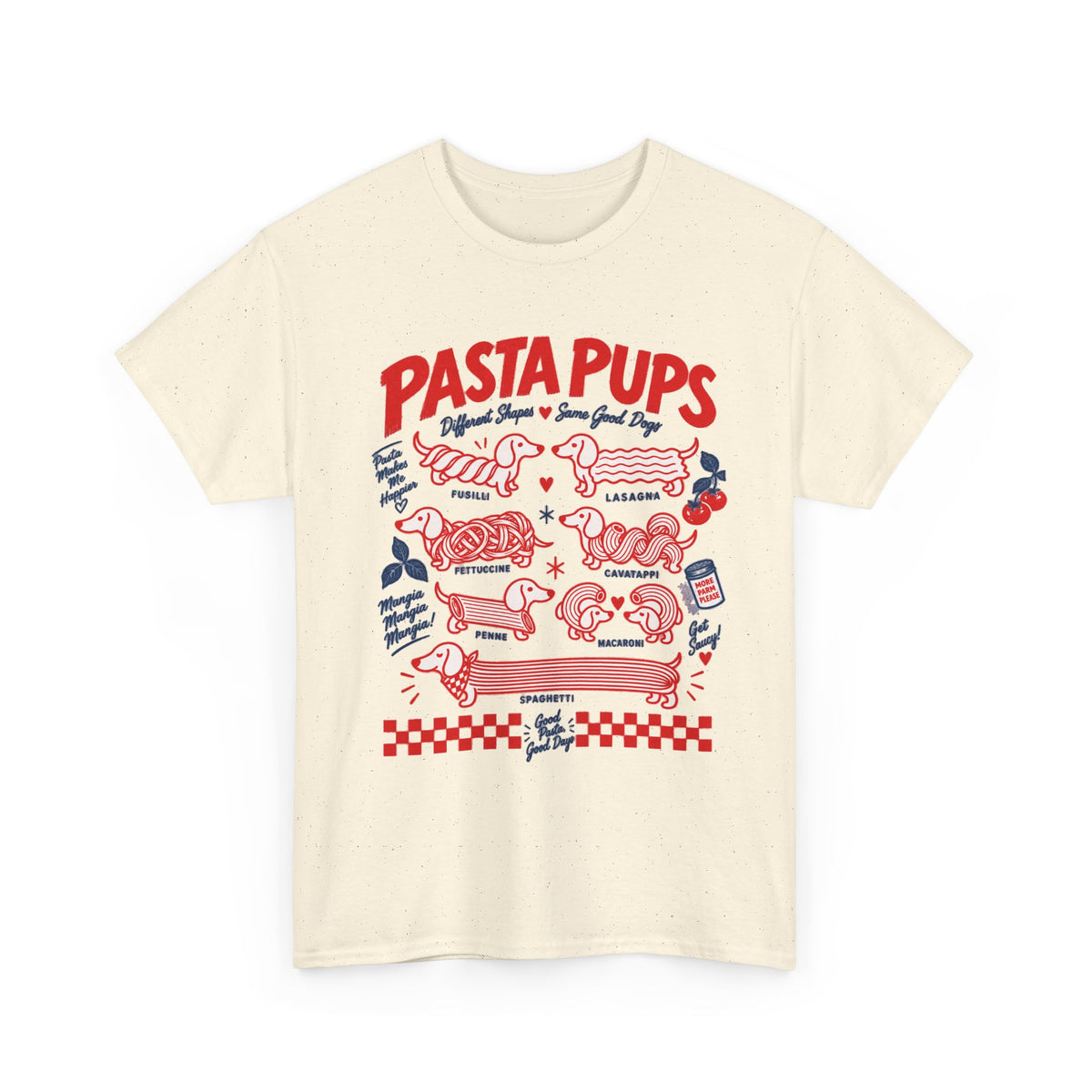 Pasta Pups Shirt, Funny Wiener Dog Tee