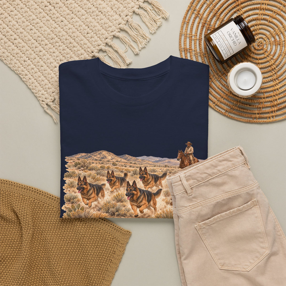 German Shepherd Cowboy Western T-Shirt