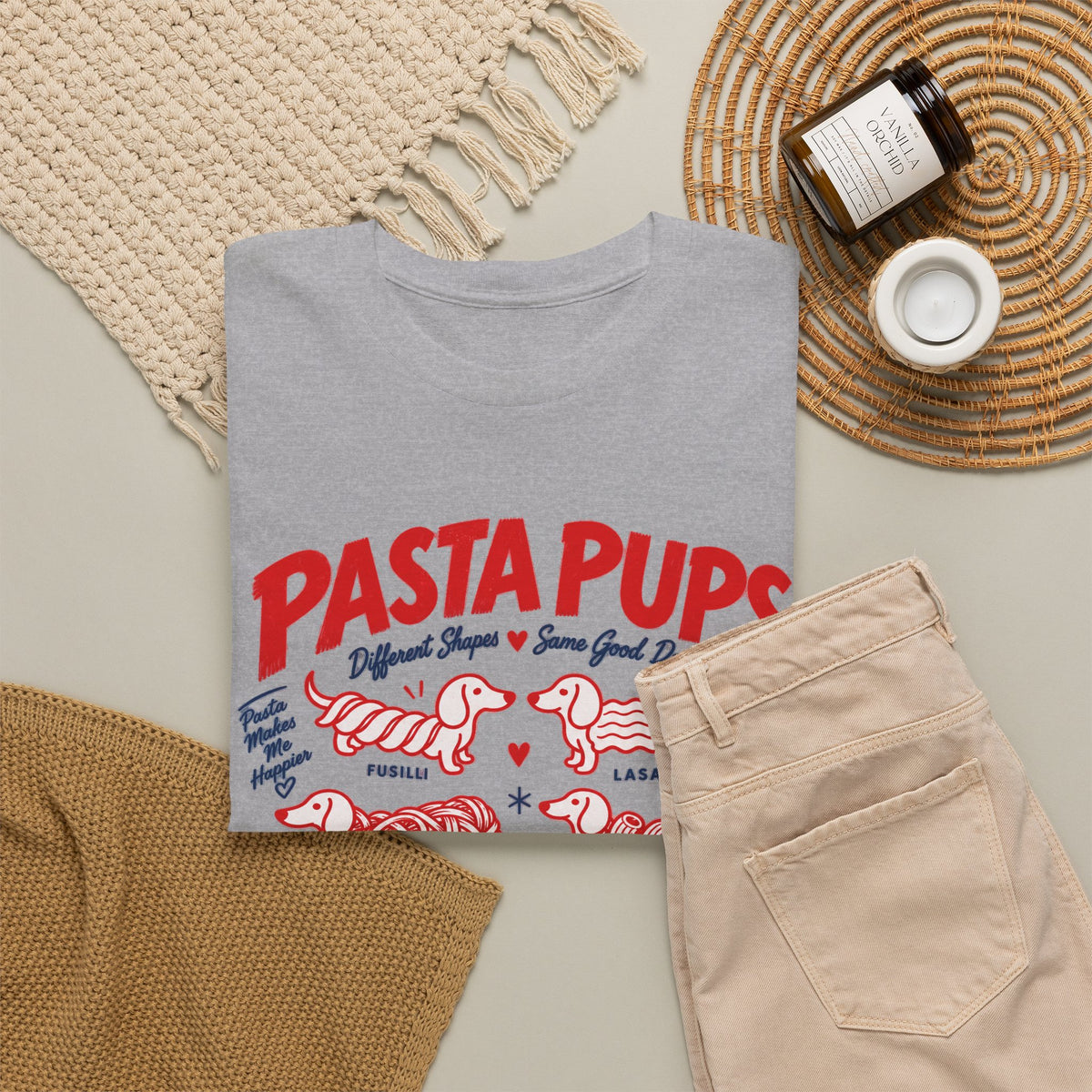 Pasta Pups Shirt, Funny Wiener Dog Tee