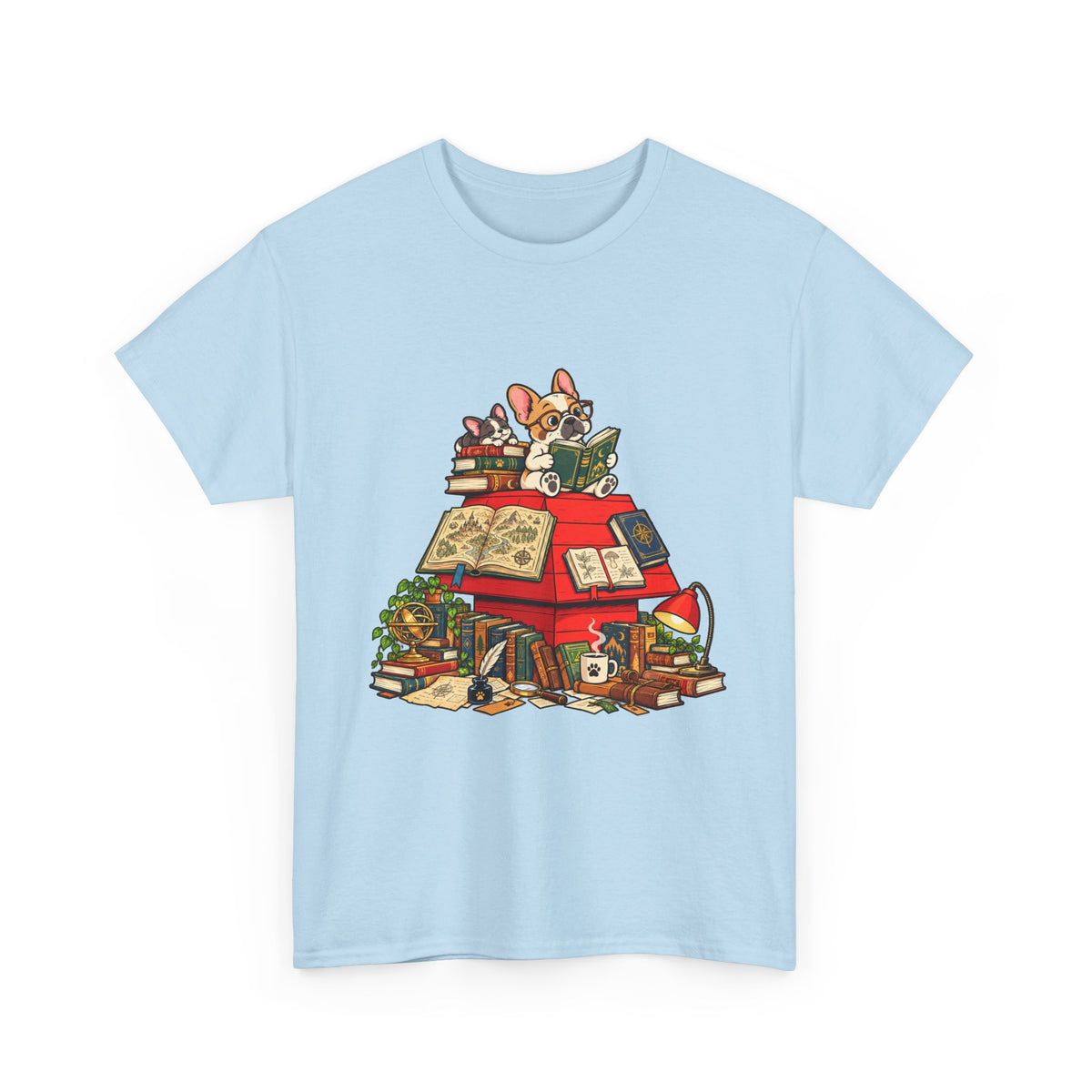 French Bulldog Bookworm T-Shirt