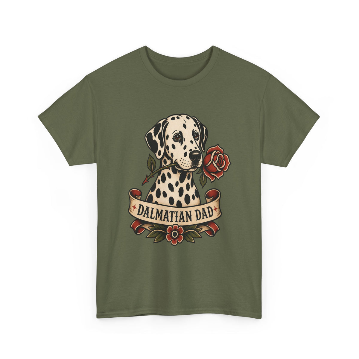 Dalmatian Dad T-Shirt — Vintage Tattoo Style Dog Dad Tee