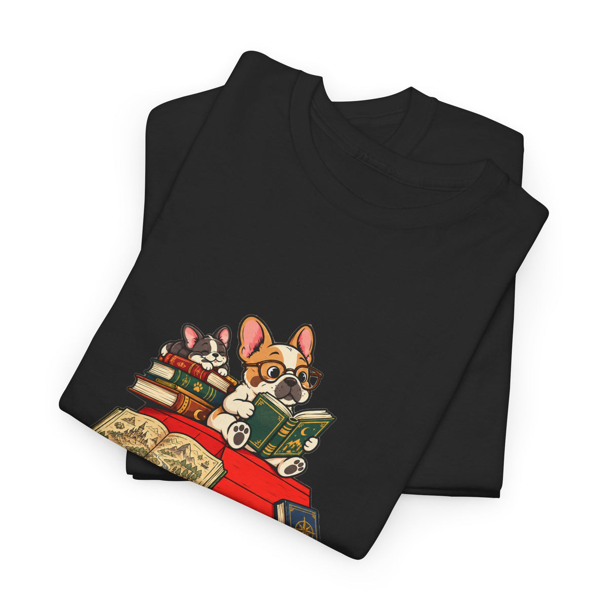 French Bulldog Bookworm T-Shirt