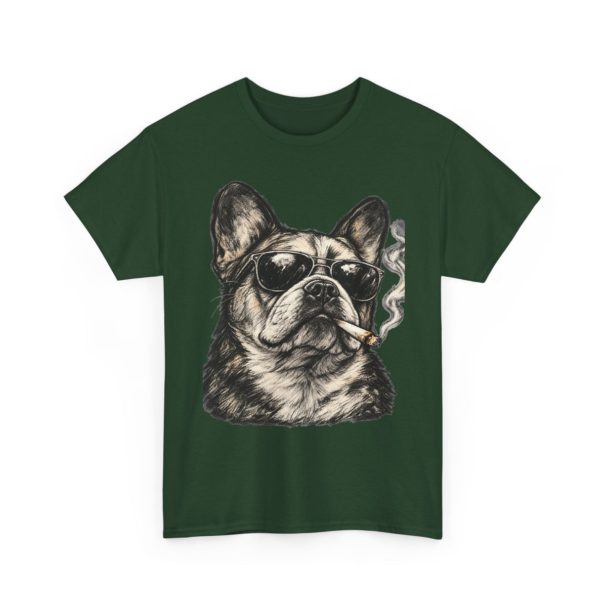 Smoking French Bulldog T-Shirt