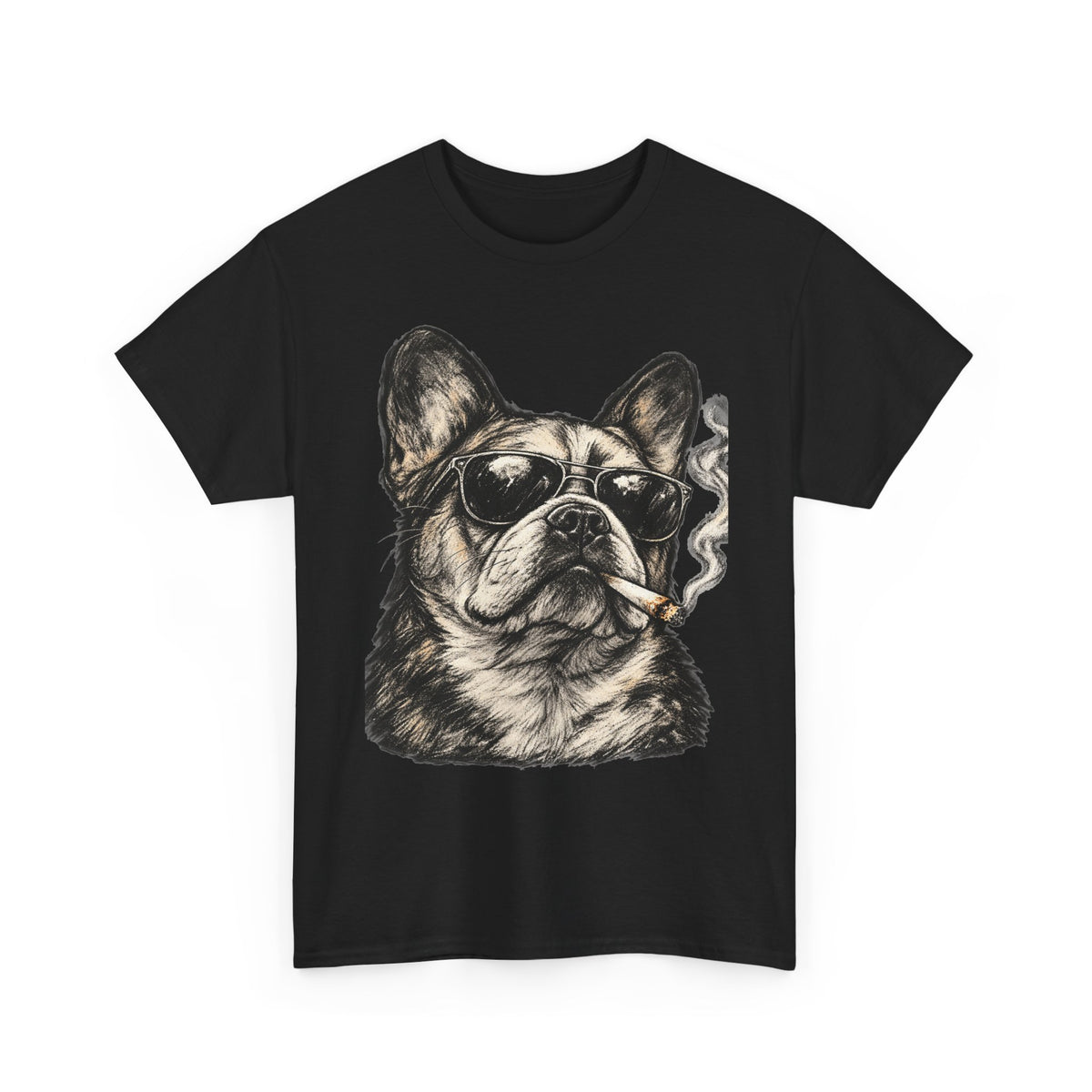 Smoking French Bulldog T-Shirt