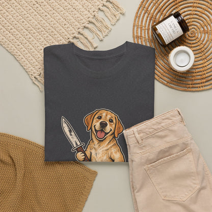 Funny Golden Retriever Knife T-Shirt, Personal Space was never an option Tee