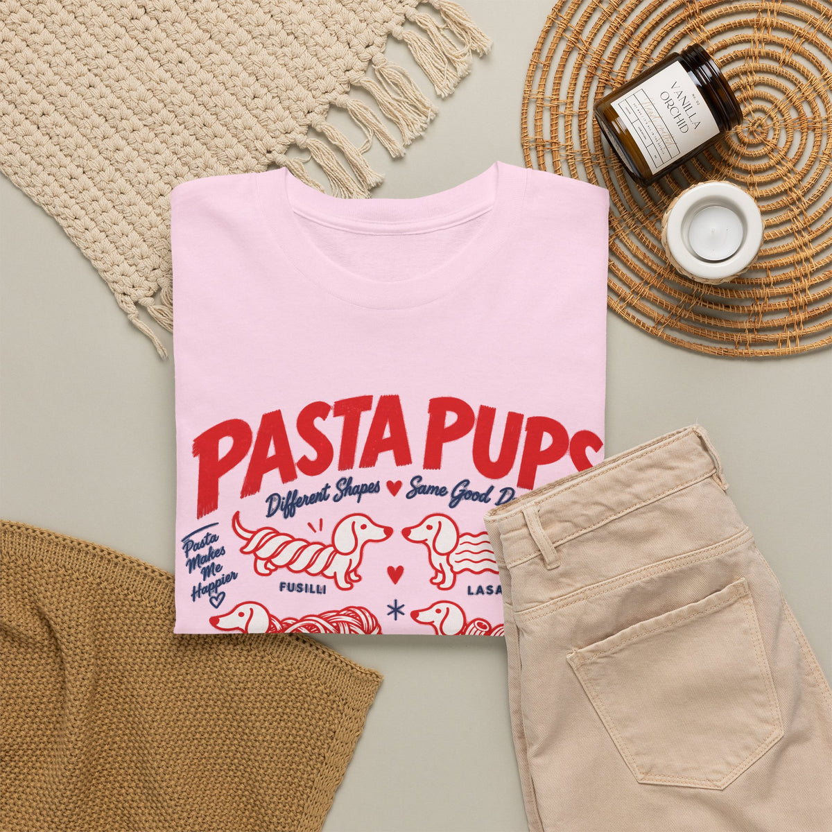 Pasta Pups Shirt, Funny Wiener Dog Tee