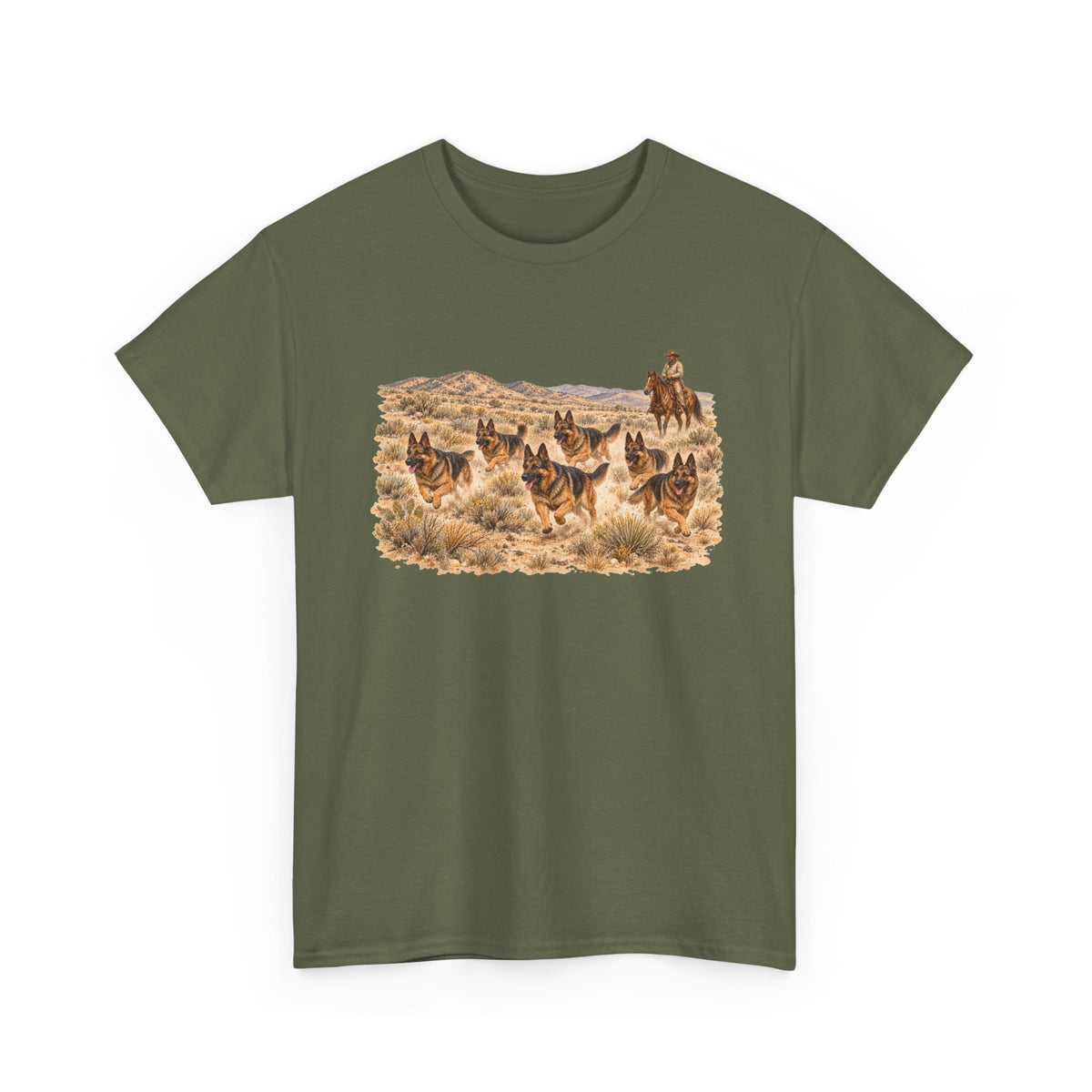 German Shepherd Cowboy Western T-Shirt