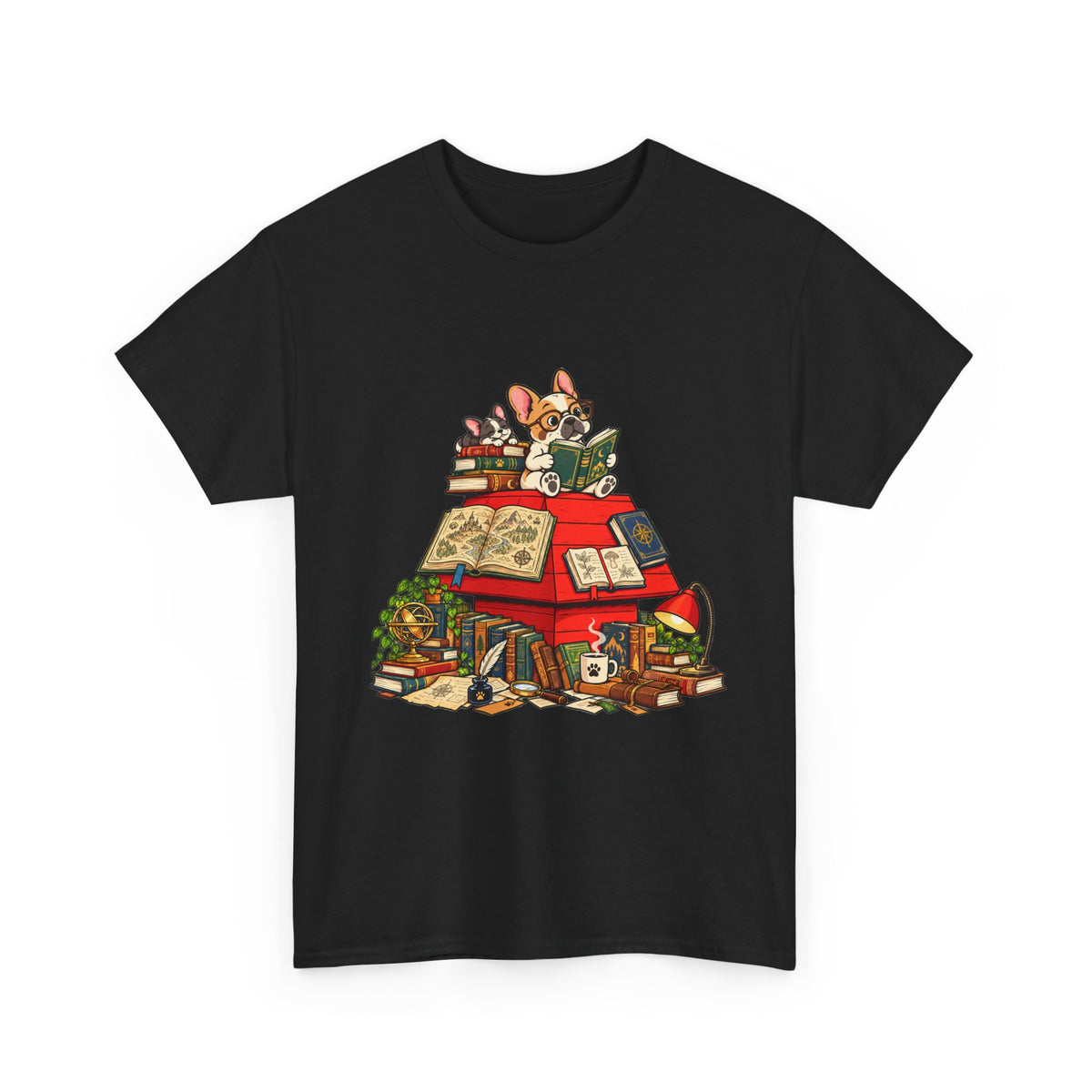 French Bulldog Bookworm T-Shirt