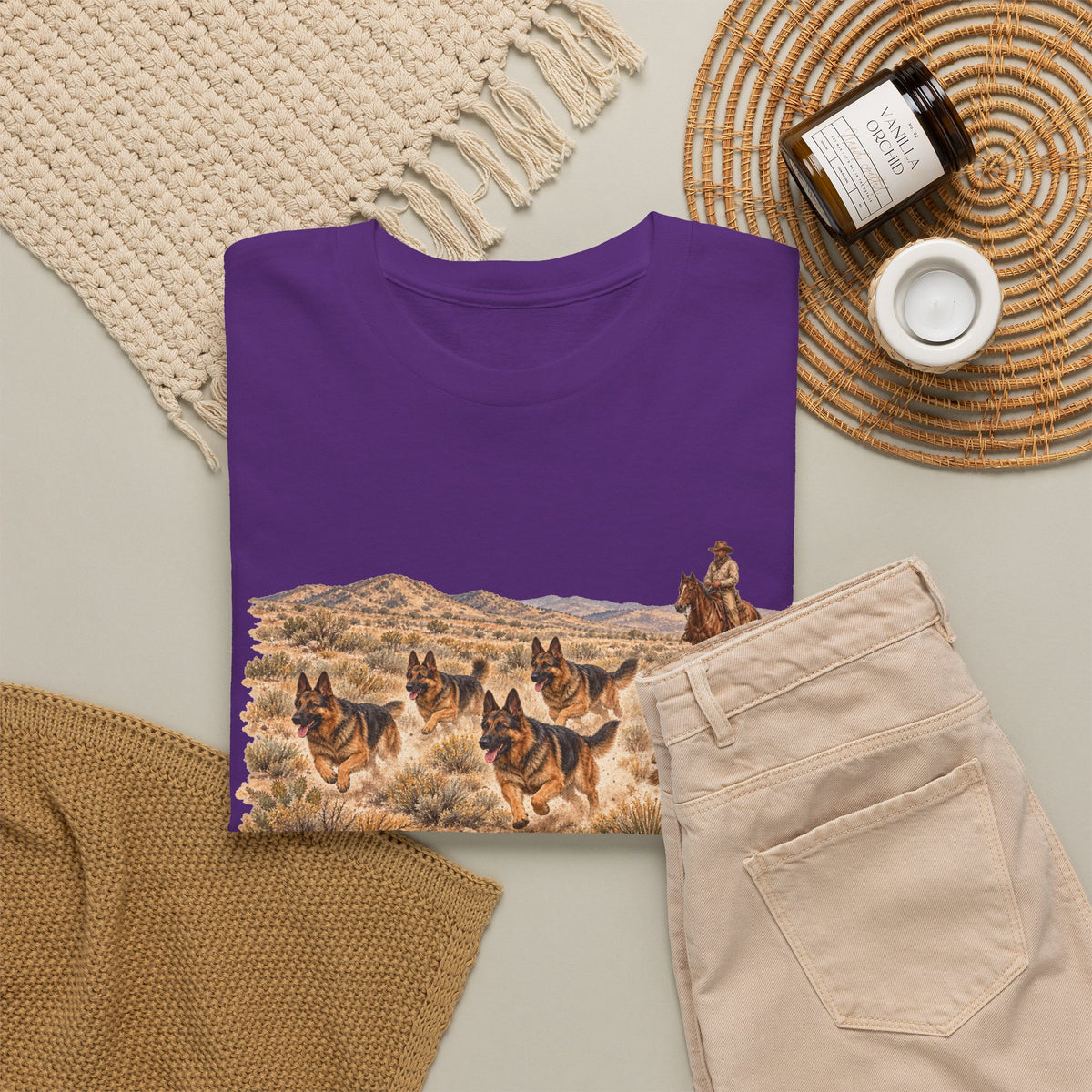 German Shepherd Cowboy Western T-Shirt