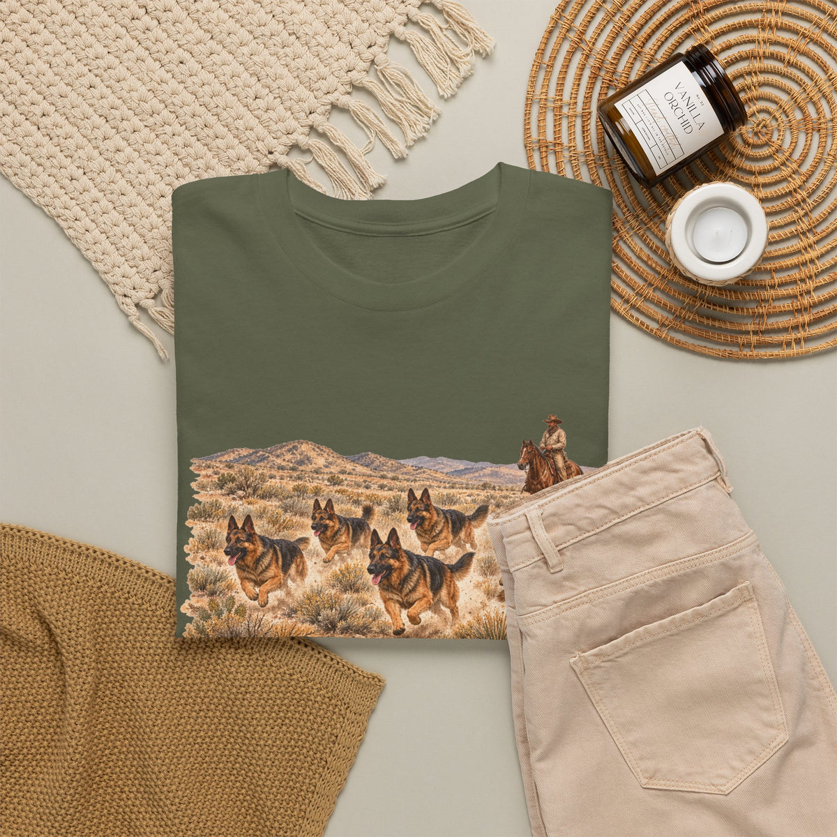 German Shepherd Cowboy Western T-Shirt