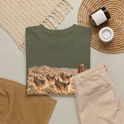 German Shepherd Cowboy Western T-Shirt
