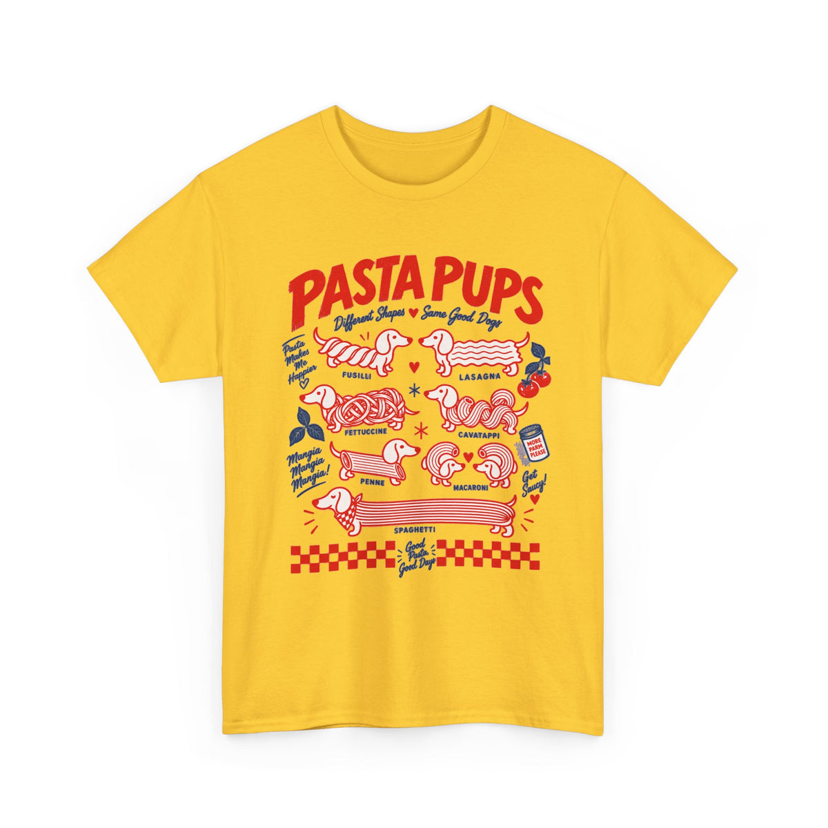 Pasta Pups Shirt, Funny Wiener Dog Tee