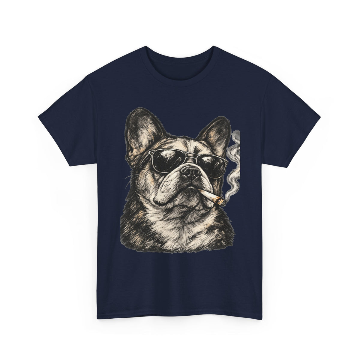 Smoking French Bulldog T-Shirt