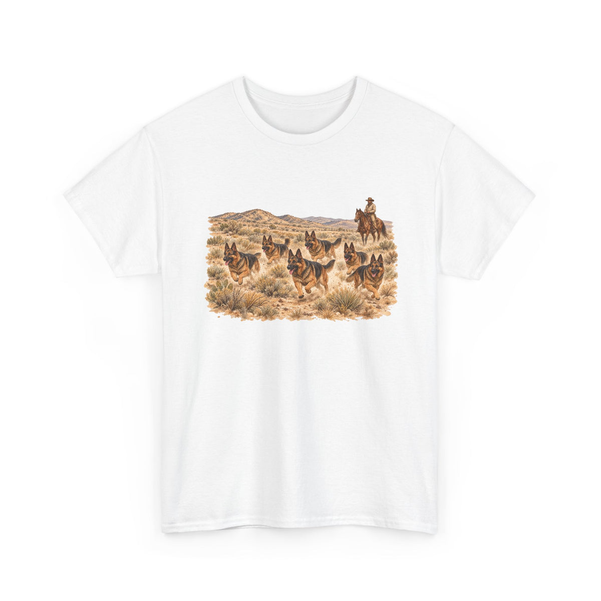 German Shepherd Cowboy Western T-Shirt