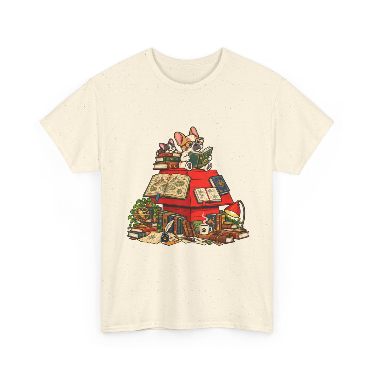 French Bulldog Bookworm T-Shirt
